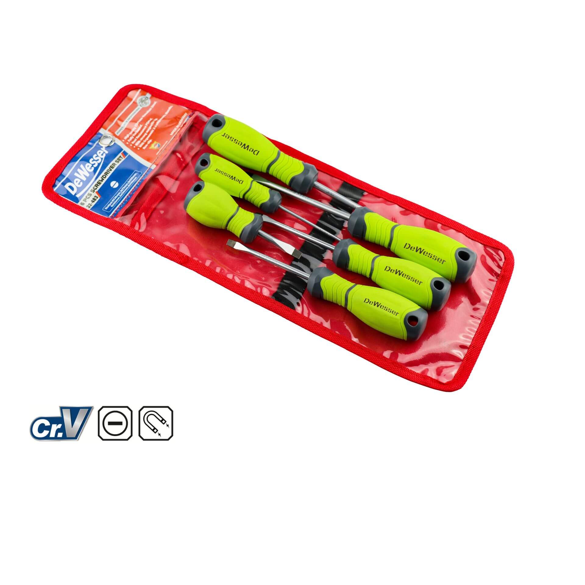 6 PCS SLOTTED SCREWDRIVER SET