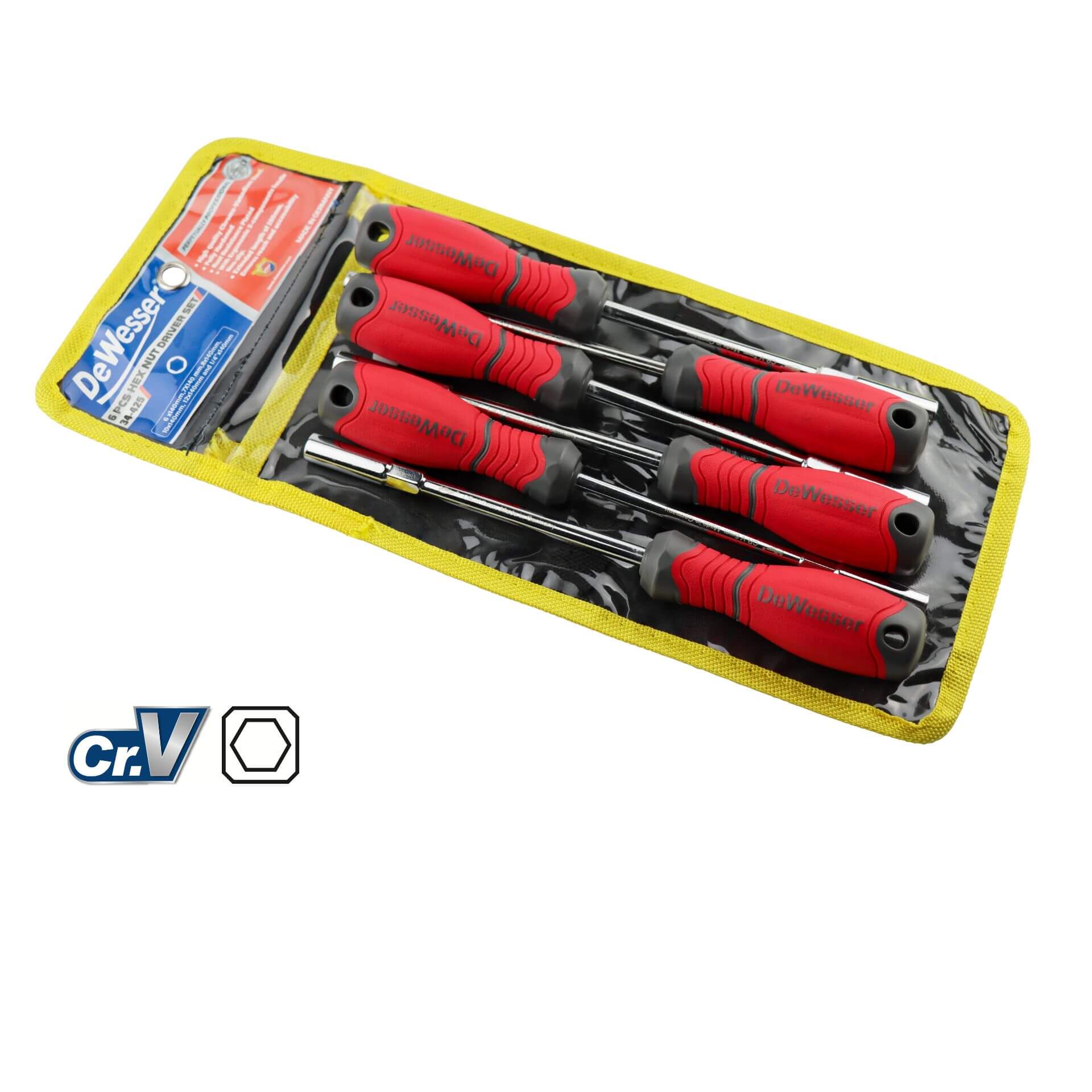 6 PCS HEX NUT DRIVER SET