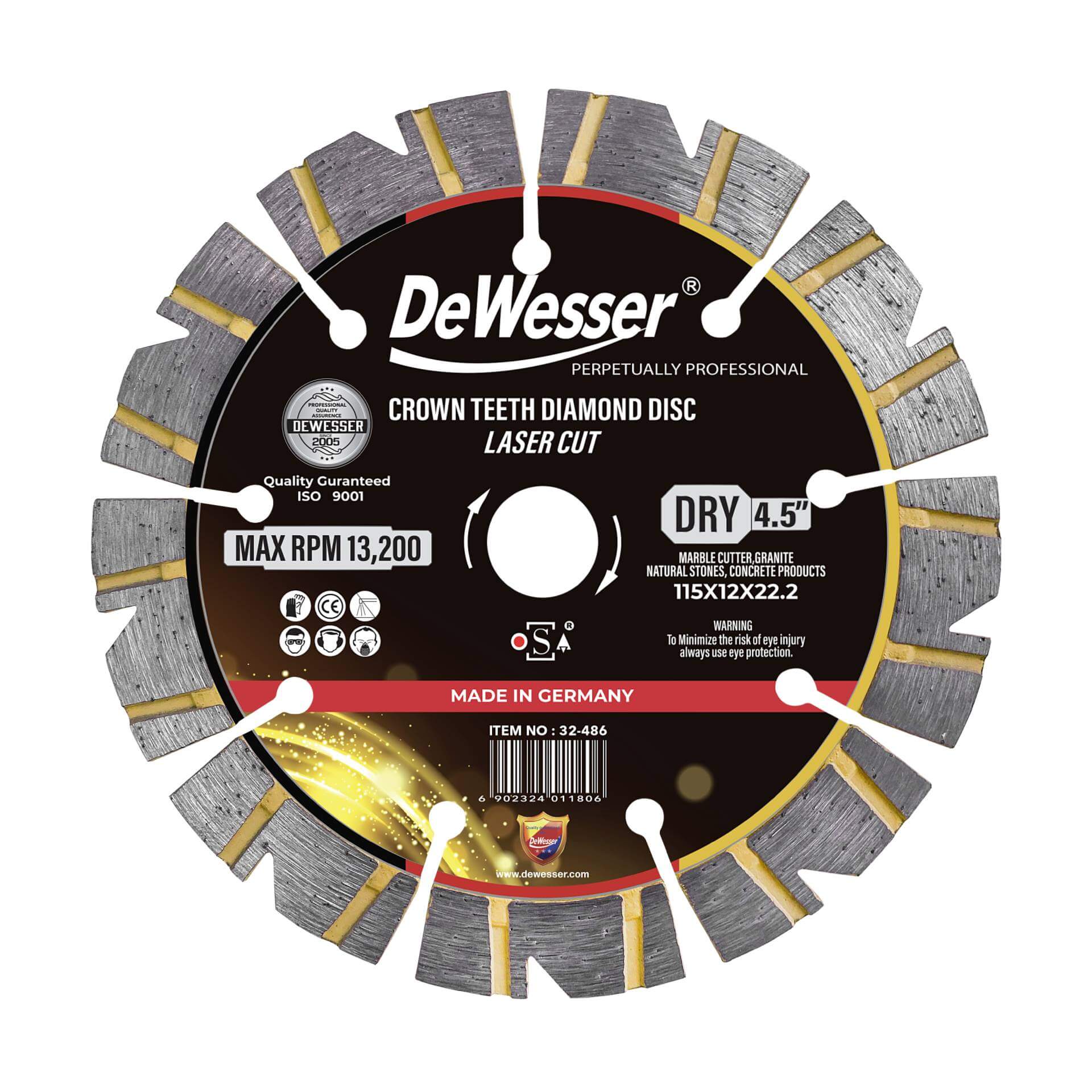 CROWN TEETH DIAMOND CUTTING DISC